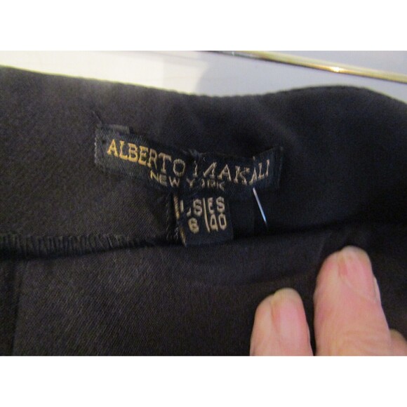 Alberto Makali Black Pants NWT Wide Gingham Cuff Side Zip Retail $119 Sz 6 - Picture 5 of 7